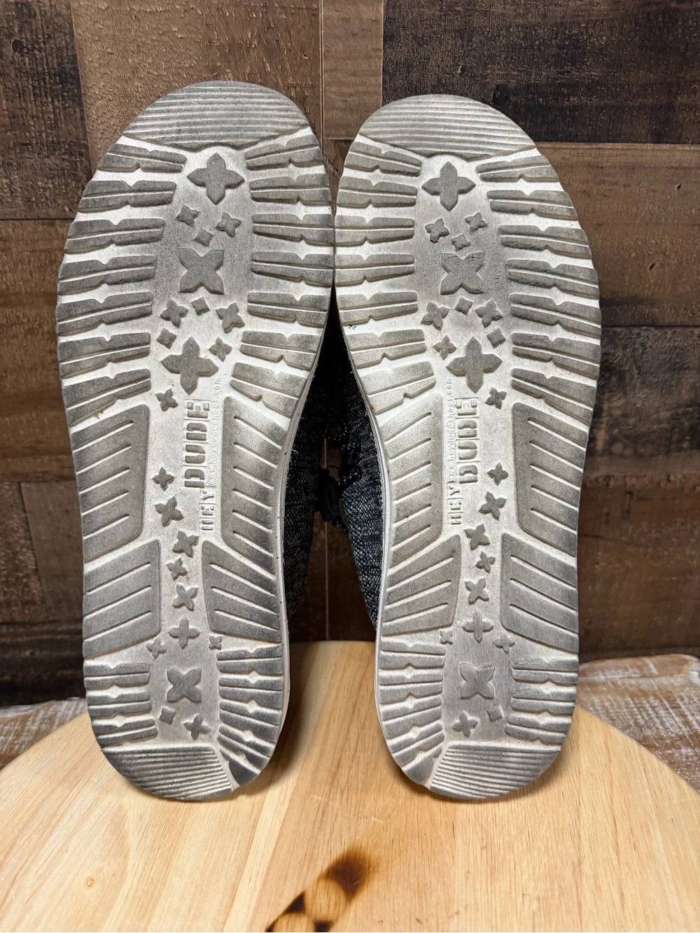 HEYDUDE Wally Sox Men’s Size 12 Black White Lightweight Slip On Shoes